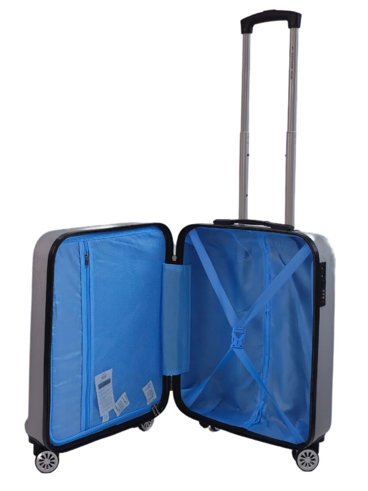 Alsager Cabin Hard Shell Suitcase in Silver - Image 5