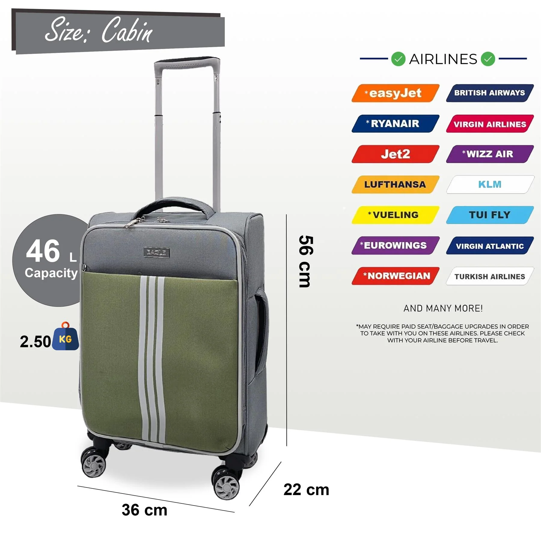 Beverley Cabin Soft Shell Suitcase in Grey - Image 6