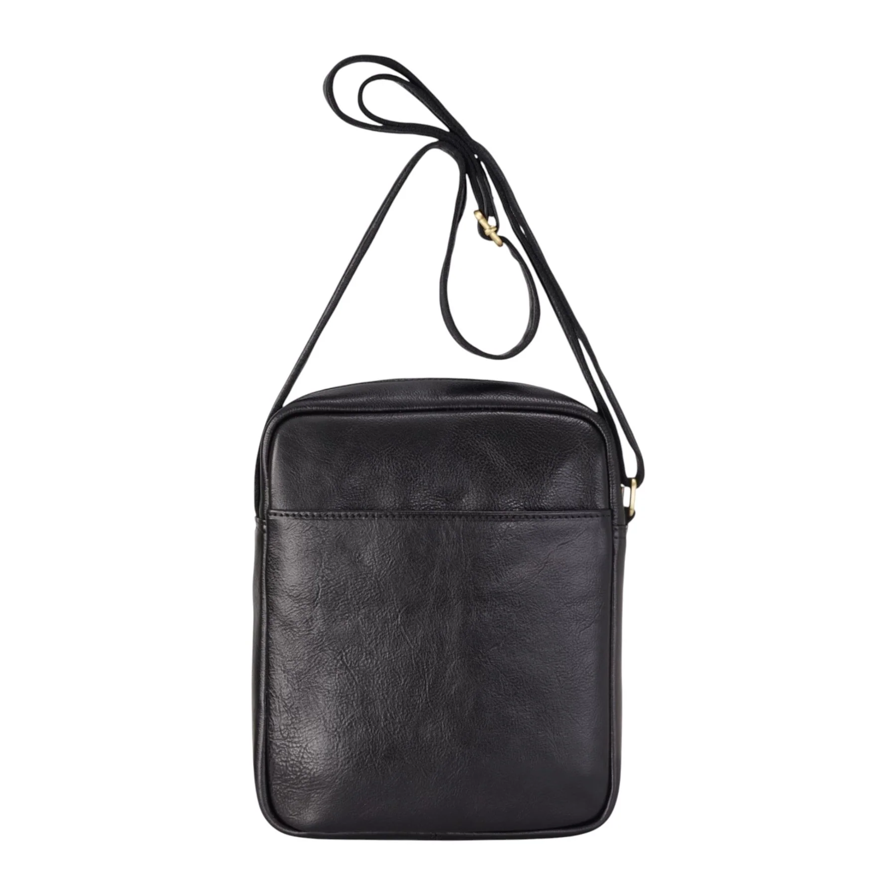 Genuine Leather Black Vintage Crossbody Messenger Travel Bag - Ashby - Image 6